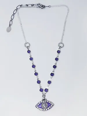 Michal Golan Evil Eye Necklace On Crystal Chain • $80.58