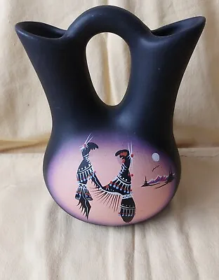 Unique And Exquisite Native American Pottery Vase Handmade Signed VGC • £18.95