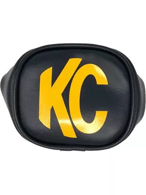 KC Hilites 3 Rectangle Soft Vinyl Round Cover Black Yellow KC Logo Pair (5303) • $99.54