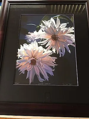 Brian Davis  White Dahlias  Limited Edition Print Signed & Numbered Framed • $1199.99