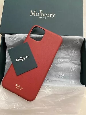 New: MULBERRY Apple IPhone 11 Pro Max Phone Leather Case & Box In Rust :  New • £39.99