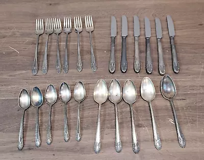 Vintage 1939 Crown Silver Plate Flatware Spoons/Forks/Knives  Radiance  Lot 22 • $10
