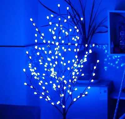 £34.99 • Buy Xmas Blue Light Up Berry 5ft Pre-lit 200led Cherry Blossom Tree Christmas