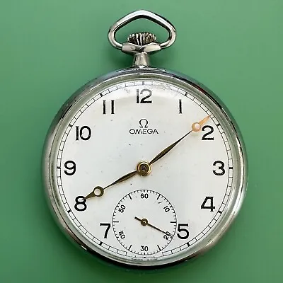 Genuine Omega Watch Mechanical Pocket Watch Running Cal.161 43.8mm Diameter • $199