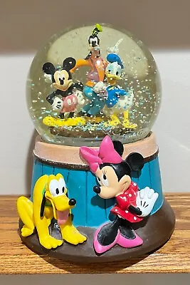 Vintage Disney Music Box Snow Globe Mickey Mouse And Friends • $25
