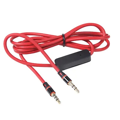 RED 3.5mm 1/8  Audio AUX Cable Cord Lead W/ MIC For Monster DNA On-Ear Headphone • $4.58