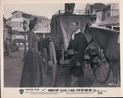 Vintage 8x10 Photo Randolph Scott In Seven Men From Now 1956 W Gail Russell • £13.50