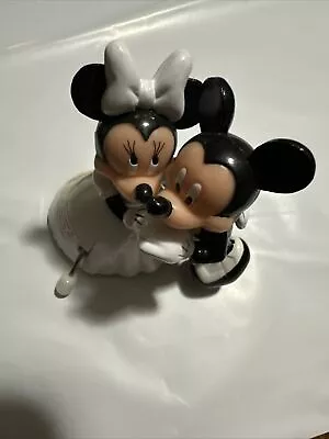 Disney Mickey & Minnie Mouse Wedding Cake Topper Dancing Wind-up Toy • $8.99