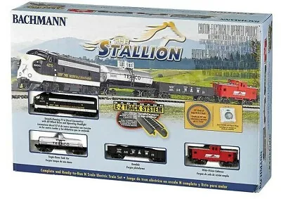 N Scale Bachmann 24025 NS Norfolk Southern  The Stallion  Train Set W/E-Z Track • $175.20