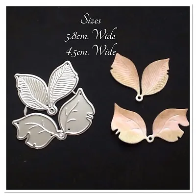 Leaves Cutting Dies Set Of 2 Dies Suit Magnolia Tilda Card Making • £5.25