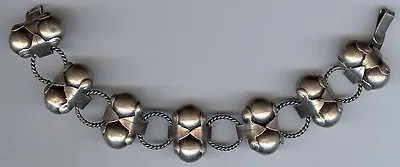 1940's Classic Vintage Mexican Silver Ball Bracelet • £118.77