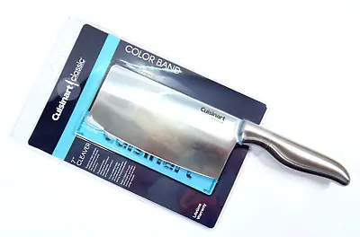 Cuisinart Meat Cleaver Butcher Knife Stainless Steel Chopper Blade Sheath Cover • $19.95