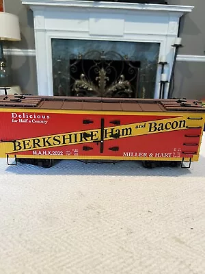 Bachmann G Scale Berkshire Ham & Bacon Reefer Car W/ Metal Wheels 93268 • $45