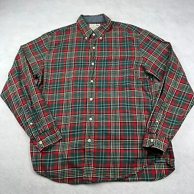 J Crew Button Down Shirt Mens Large Multicolor Plaid Long Sleeve Collared • $11.33