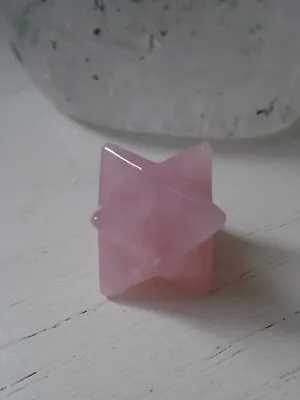  Rose Quartz  20 Mm Merkaba From Brazil • £10.50