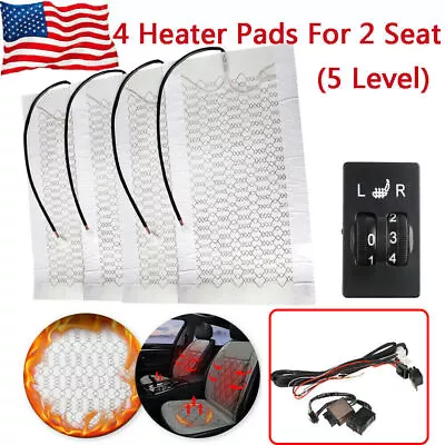 Universal Built-in Car Seat Heater Kit 12V Car Seat Heating Pad Hi-Lo Switch NEW • $43.99