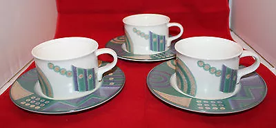 Mikasa Intaglio Life Style Set Of 3 Coffee Tea Mug Cup Sauce Bergen Japan CAC18  • $48.28