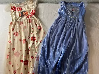 Lot Of 2 Disney Frozen Elena Avalon Dress Up Nightgowns Medium Size 7-8 • $15