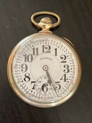 Illinois Pocket Watch Railroad Grade Model 10 Sangamo Special 23j Size 16 Gold F • $435