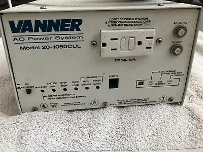 Vanner AC Power System Inverters/Chargers Model 20-1050CUL Software A85942-G • $350
