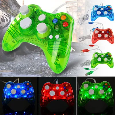 Wired Wireless Xbox 360 Glow Controller GamePad Remote For PC Xbox 360 Console • $17.43