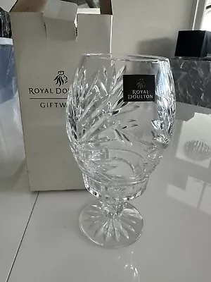 £30 • Buy Royal Doulton Keswick Hurricane Lamp Fine Lead Crystal