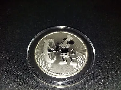 2017 $2 Niue Disney Mickey Mouse Steamboat Willie 1 Oz .999 Silver BU  • $79.99