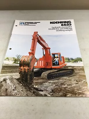 $39.99 • Buy Koehring 6625 Excavator Sales Booklet With Competitive Data