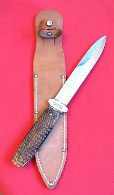 Wwii Ww2 Usn Usmc Rare Green Bone Handle Case Pig Sticker Knife Excellent • $650