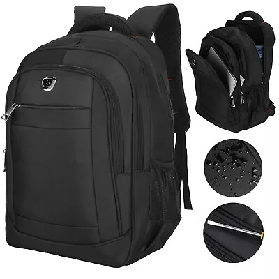 40L Men/Women Laptop Backpack Large Waterproof Travel Hiking Rucksack School Bag • £13.99