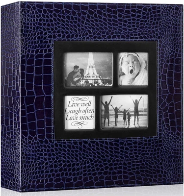 £19.53 • Buy Photo Album 600 Pockets 6X4 Photos Croco, Extra Large Size Leather Cover Slip In