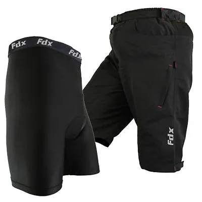 MTB Off Road Cycling Short Click-fast Inner Liner Coolmax® Padded Cycle Short  • $48.74