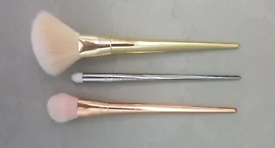 Real Techniques Bold Metals Makeup Brush Bundle - 103 Powder 201 Eye 300 Blush • $38