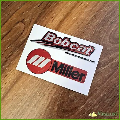 Miller Welder Generator BOBCAT Silver Red Laminated Decals Stickers Set • $24.70