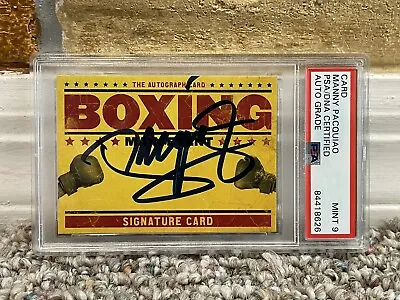 $299.88 • Buy Manny Pacquiao Auto Signed Signature Boxing Card Psa 9 Mint