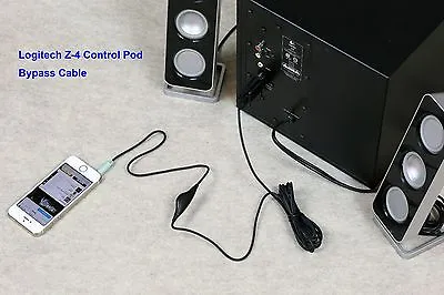 Wired Remote Bypass Cable With Volume Control For Logitech Z4 Computer Speakers • $14.99