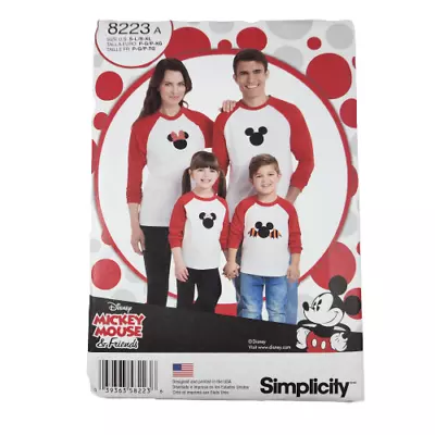 Simplicity Pattern Disney Mickey Mouse & Friends T-Shirts 8223A • $16.95