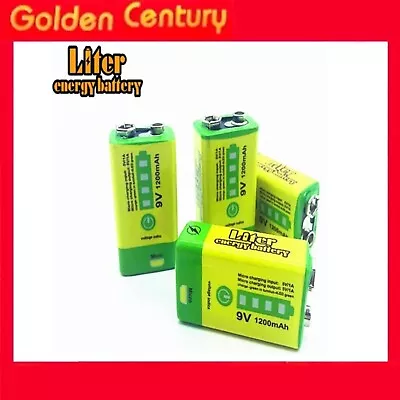 9V Rechargeable Battery 1200mAh USB Portable  Micro USB Battery • $25.95