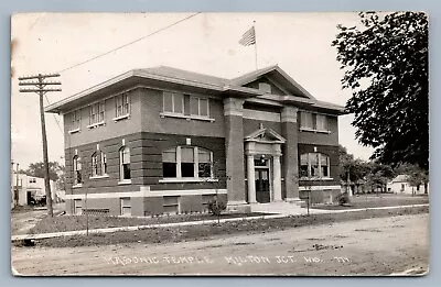 Milton Junction Wi Masonic Temple Antique Real Photo Postcard Rppc • $29.99