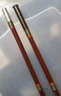 Near Mint Vtg Well Custom Made Brown Fiberglass 9' 2pc Fly Rod • $90