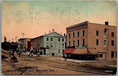 Postcard Main Street Looking East; Massillon Ohio 1912 Fc • $13.95