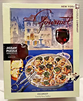OOP  Vintage Gourmet Magazine Cover Jigsaw Puzzle~Escargot~Henry Stahlhut~Sealed • $12.99