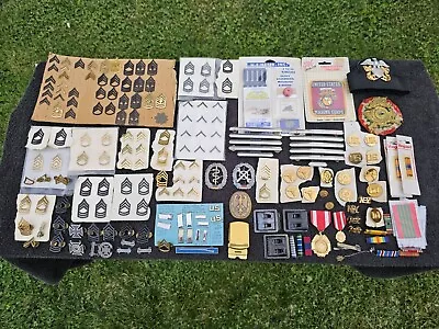 Military Insignia Meyer Krew Mix Lot Ribbons Lapel Pins Badges Medals US Buckles • $49.99