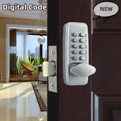 Mechanical Door Lock Digital Code Password Entry Combination Keyless Knob Keypad • $46.92