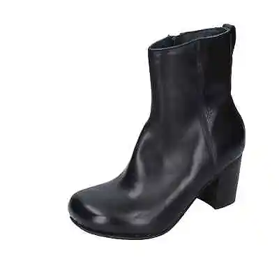 Women's Shoes MOMA 7 (EU 37) Ankle Boots Black Leather EY475-37 • $194.90