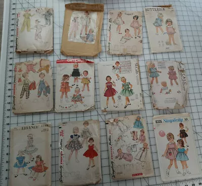 $20 • Buy 12 Vintage 1940s 1950s 60s Children Sewing Patterns Simplicity McCall Butterick