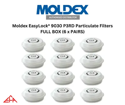 Moldex 9030 P3 Particulate Filters For Series 7000 & 9000 Masks FULL BOX 6 PAIRS • £56.99