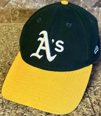 New Era 9Forty Oakland Athletic A’s Strapback Baseball Cap Hat Green Yellow • $13.49