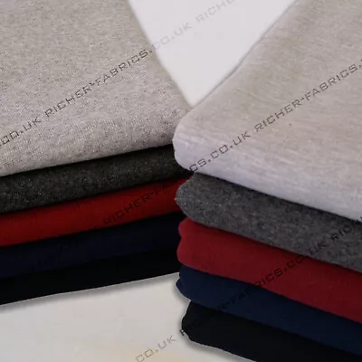 100% Knitted 80% Cotton 20% Poly Heavy Jersey Loop Back Sweat Hoodie Fabric • £10.50