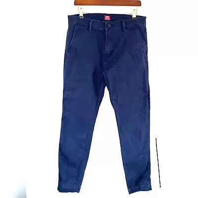 Levis XX Chinos Mens W32 L32 Blue Slim Taper Trousers Pants Straight Leg Stretch • £18